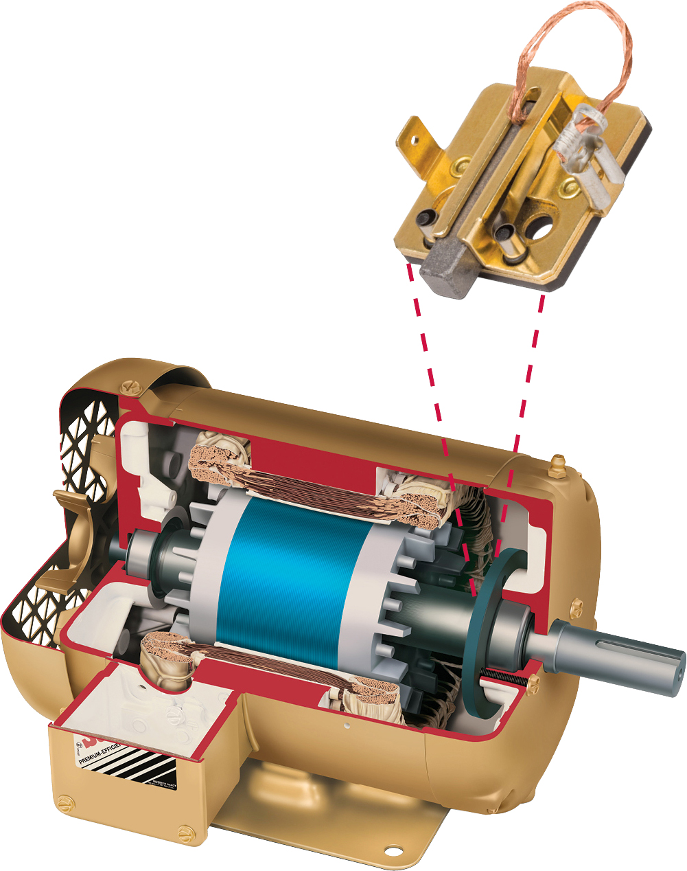 New Baldor Offering Super-E Motor with Baldor Shaft Ground Brush